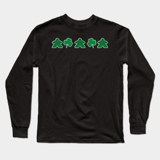 Meeples and Clovers Board Game Saint Patrick's Day Long Sleeve T-Shirt